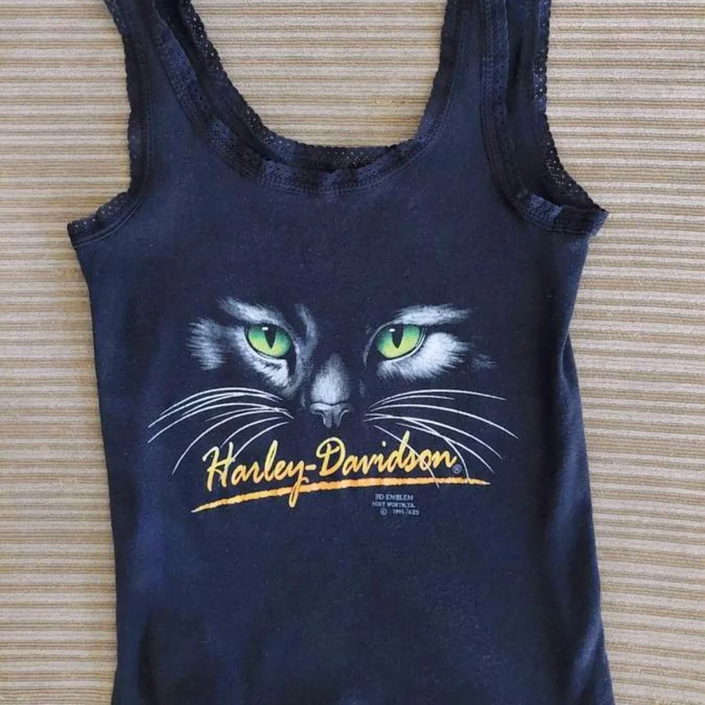 Harley-Davidson Black Cat Face Pet Tank